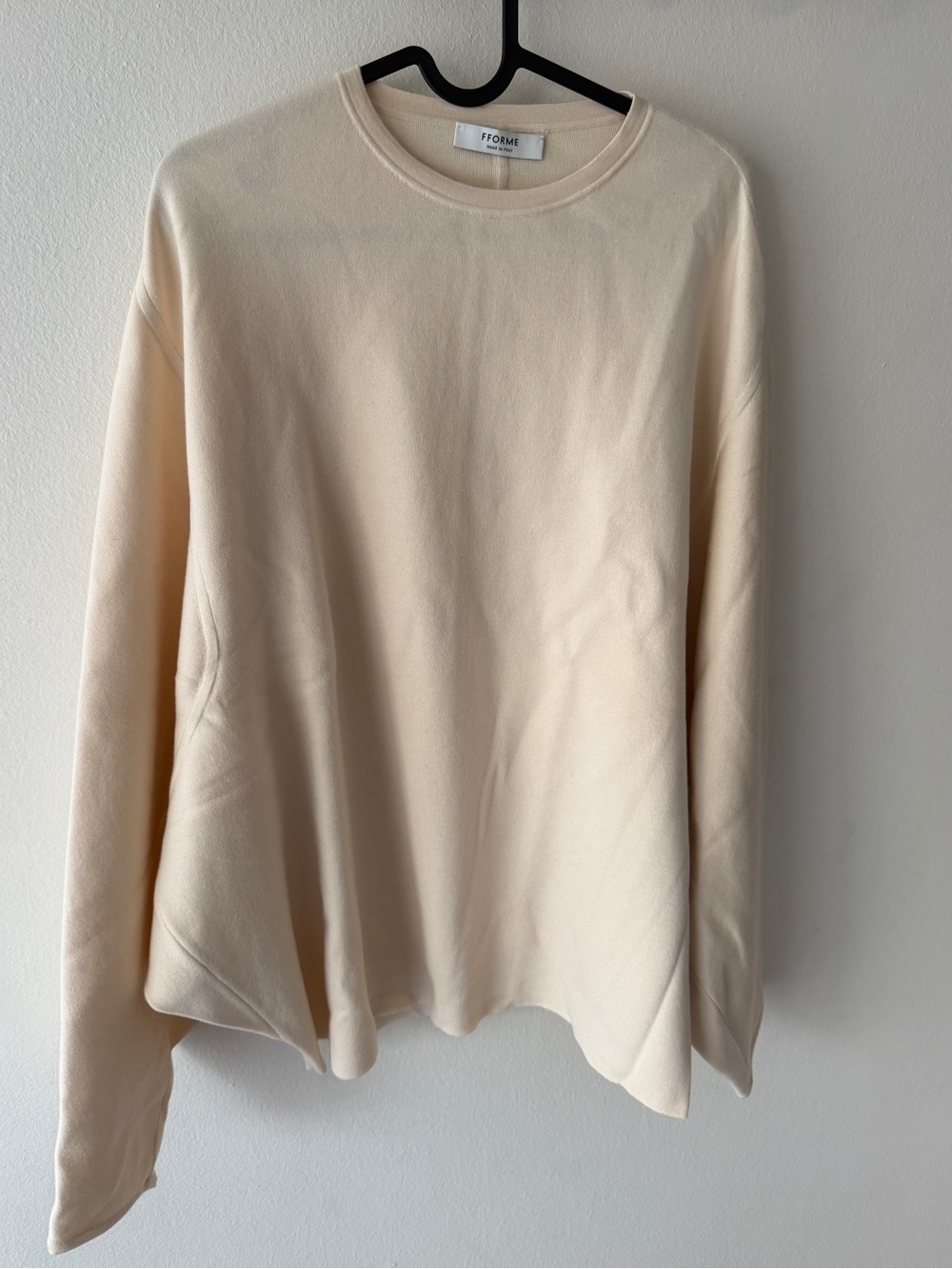 Erdem Cream Long-Sleeve Crewneck Sweater